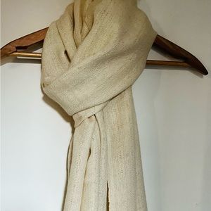 Cream baby alpaca scarf